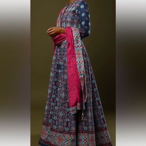 Cobalt Blue Anarkali Suit